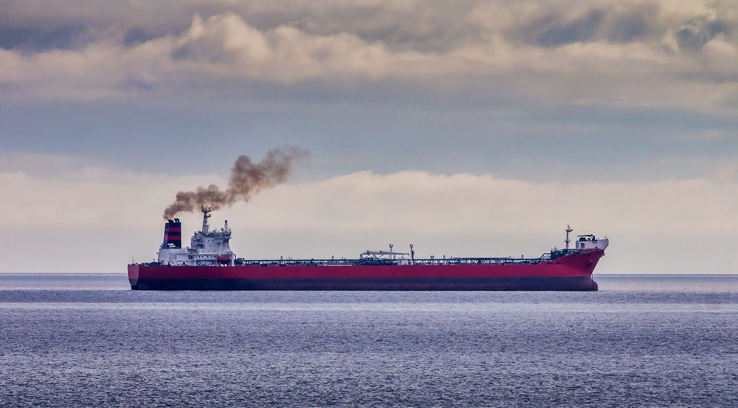 Ship emitting black carbon